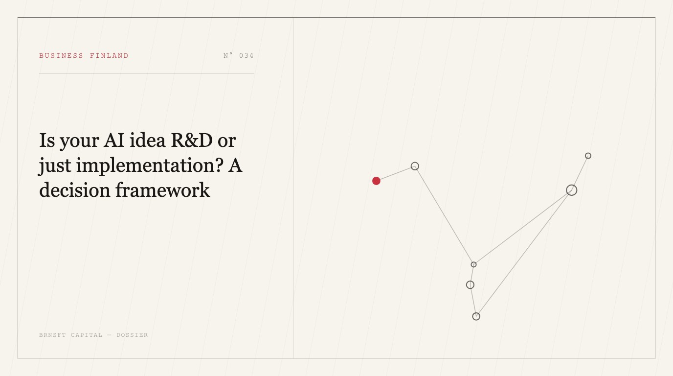 Is your AI idea R&D or just implementation? A decision framework