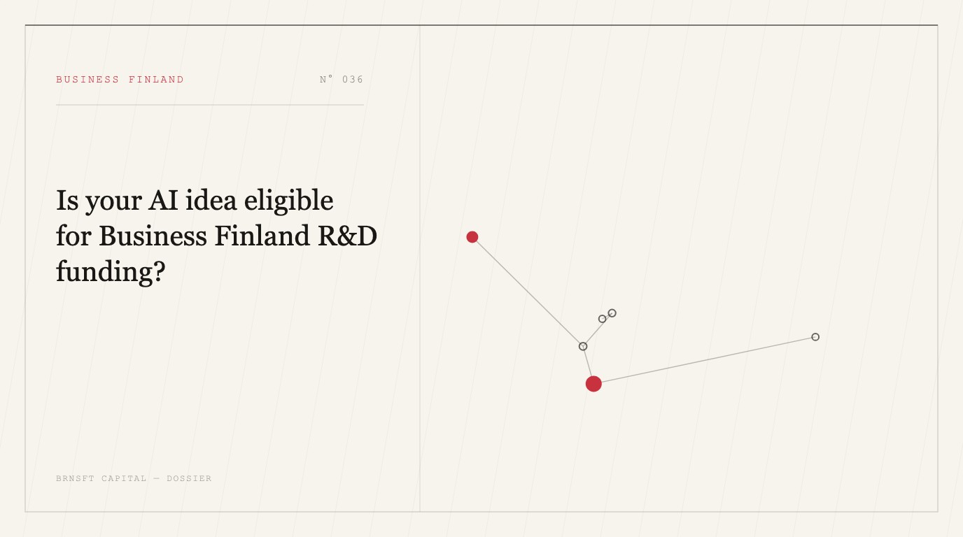 Is your AI idea eligible for Business Finland R&D funding?