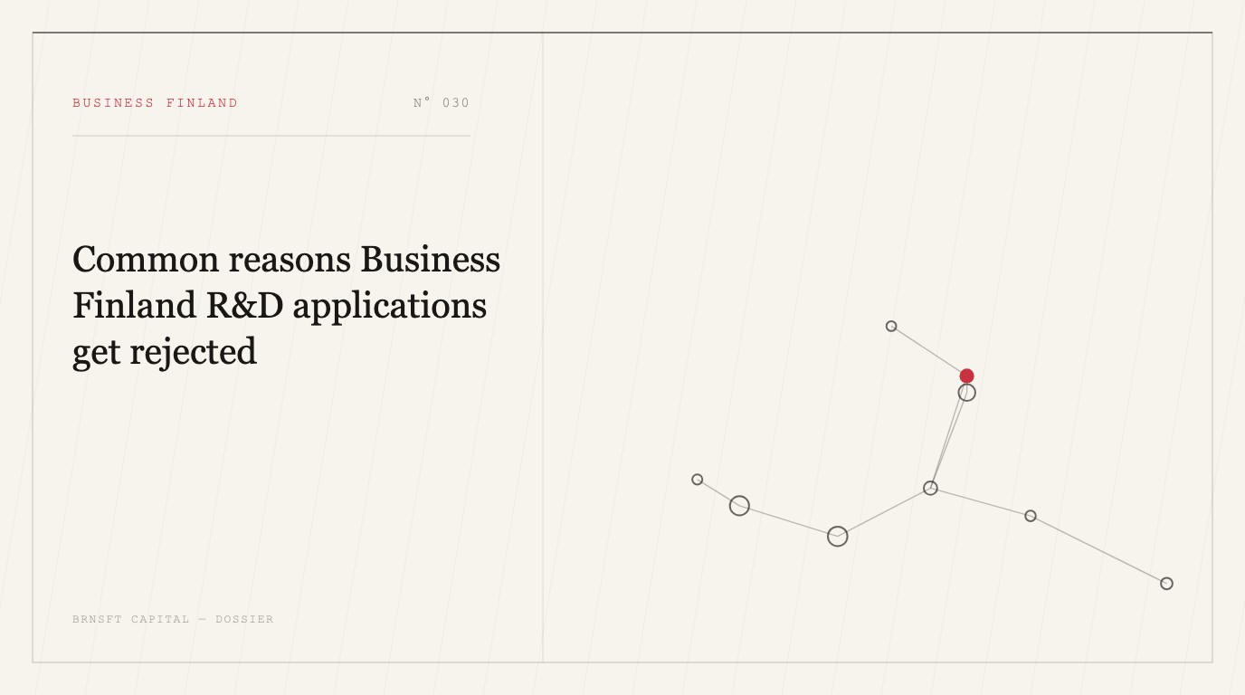 Common reasons Business Finland R&D applications get rejected