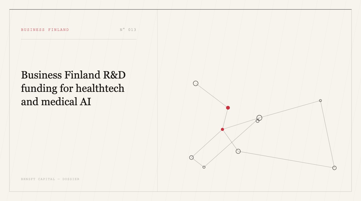 Business Finland R&D funding for healthtech and medical AI