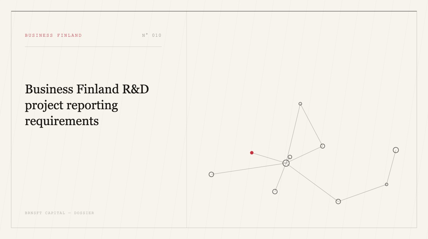 Business Finland R&D project reporting requirements
