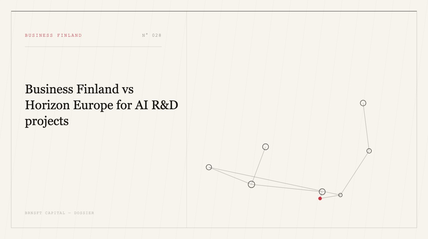 Business Finland vs Horizon Europe for AI R&D projects