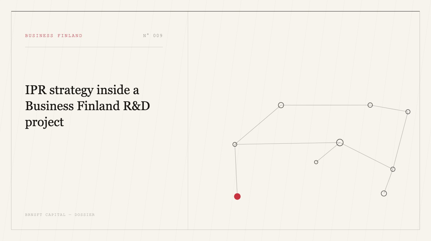 IPR strategy inside a Business Finland R&D project