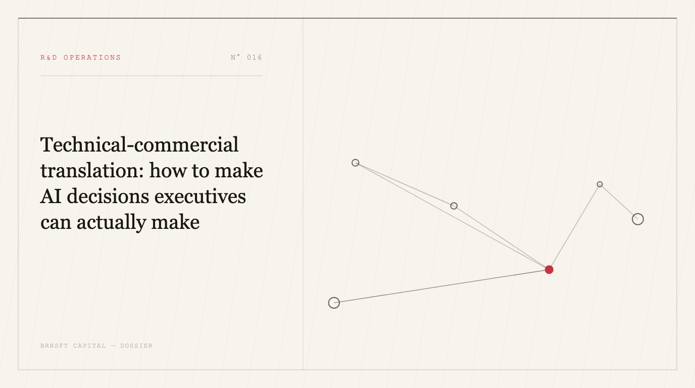 Technical-commercial translation: how to make AI decisions executives can actually make