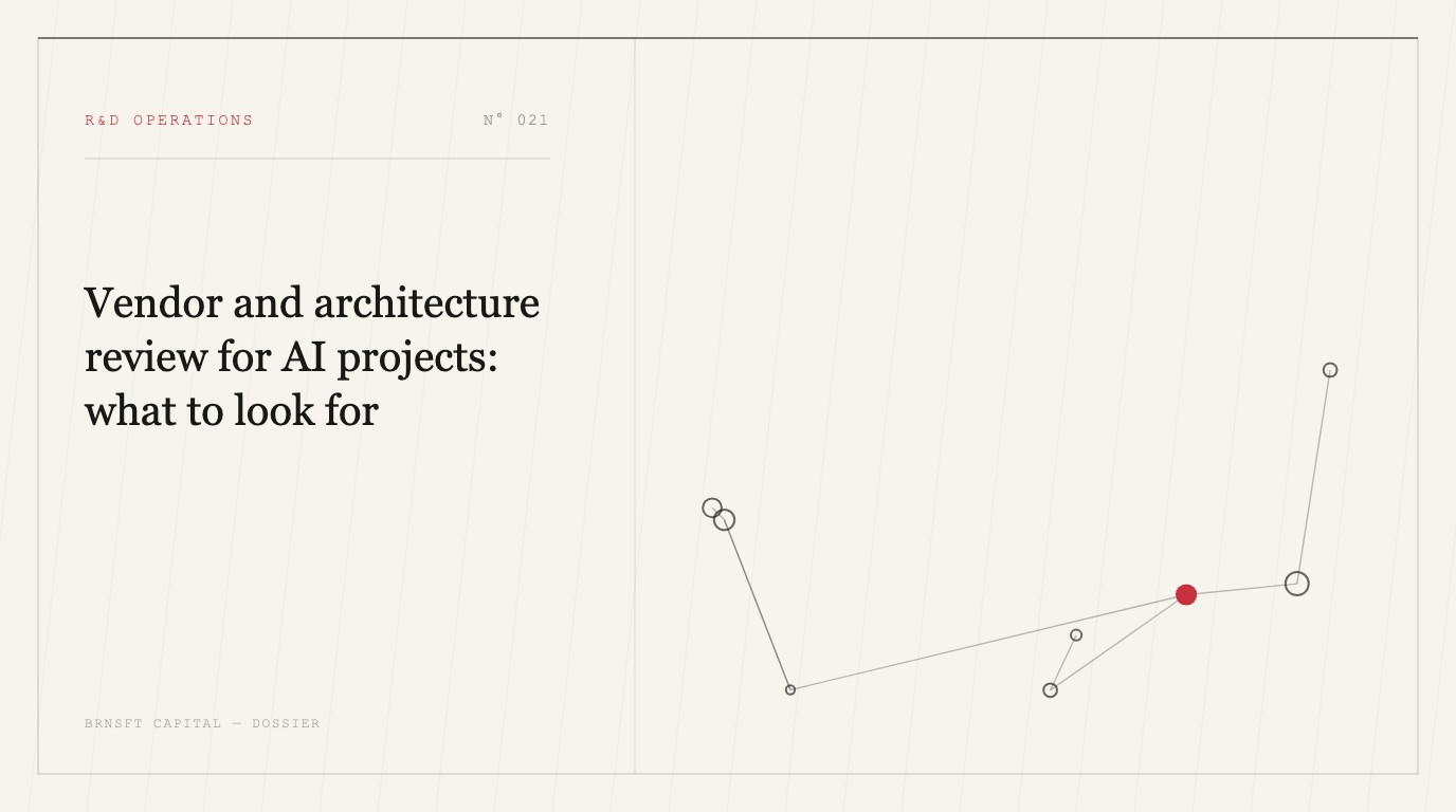 Vendor and architecture review for AI projects: what to look for