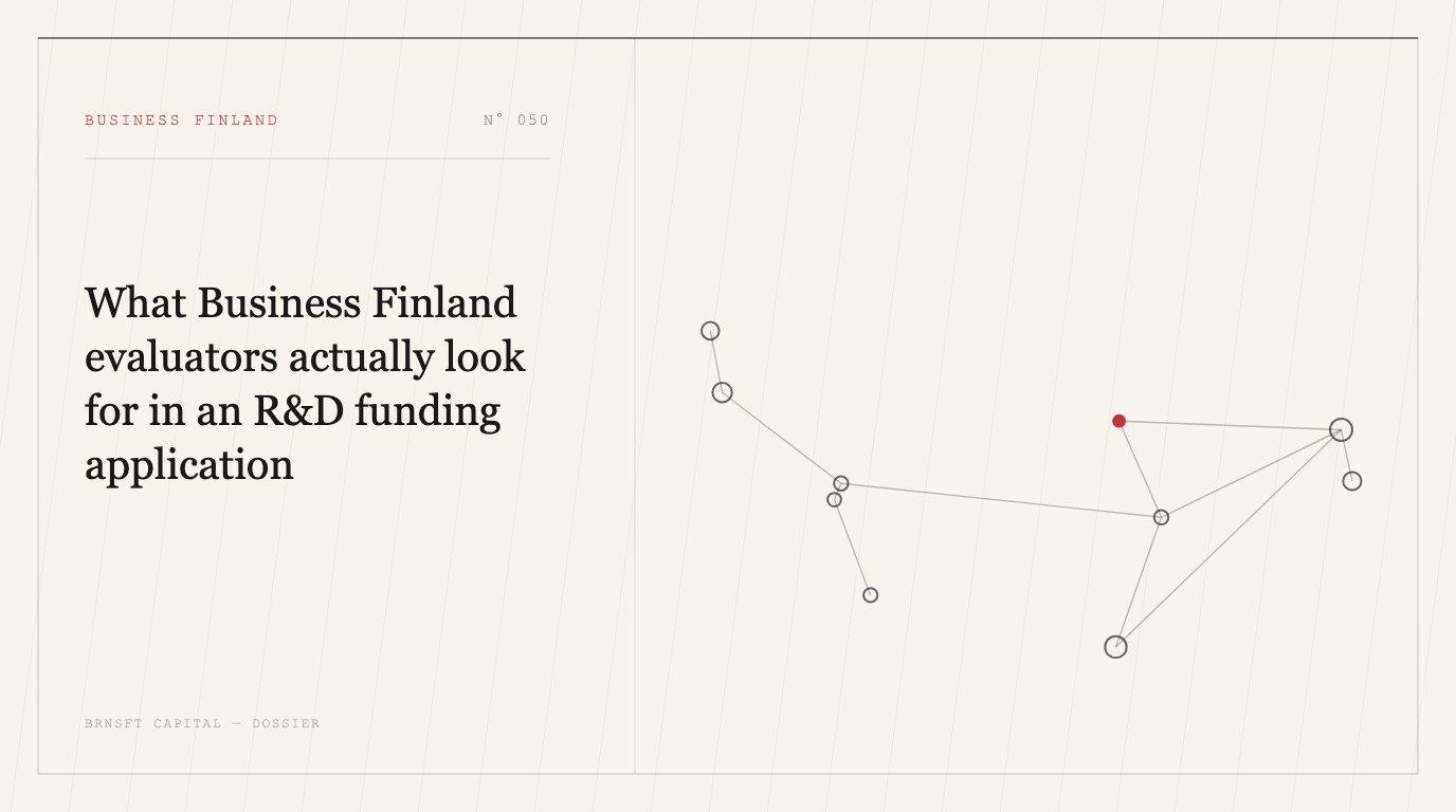 What Business Finland evaluators actually look for in an R&D funding application