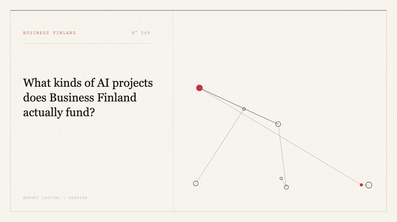 What kinds of AI projects does Business Finland actually fund?